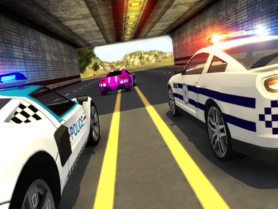 Police Car Chase Smash vs Criminal Gangster Escape iPad screenshot