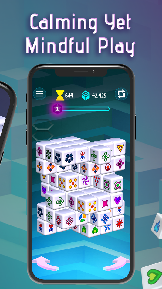 #5. Mahjong Dimensions - 3D Cube (iOS) 由: Arkadium