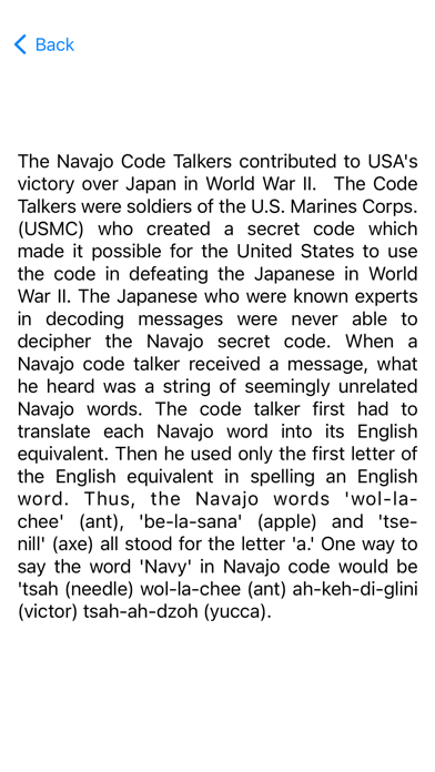 Navajo Code Talkers Language Screenshot