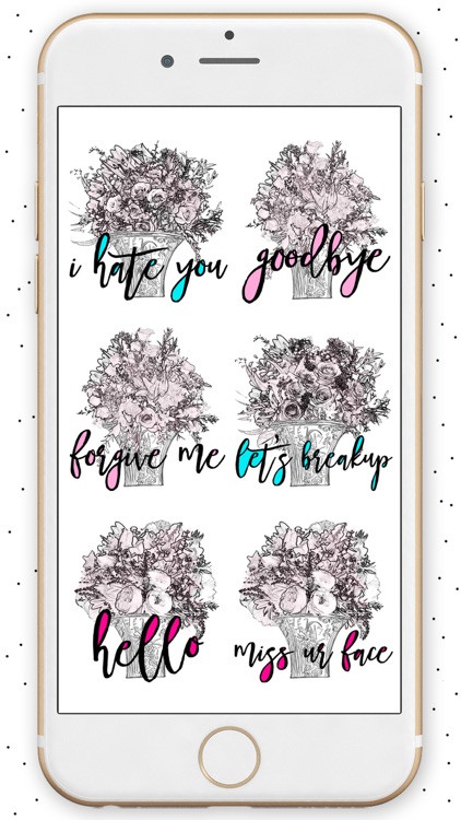 Fake Bouquet Flower Sticker Pack