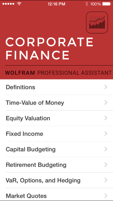 Screenshot #1 pour Wolfram Corporate Finance Professional Assistant