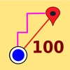残りの距離は(現在地から目的地までの直線距離) - iPhoneアプリ