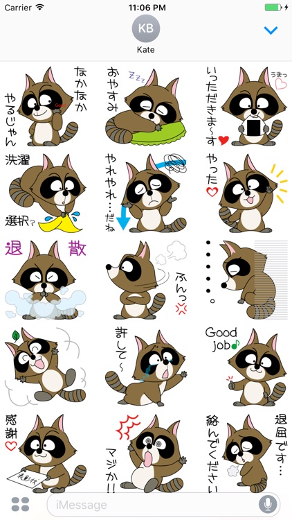 Anita The Racoon Dog Japanese Stickers