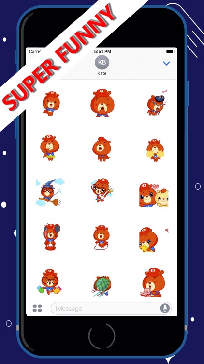Super Bear: Animated Stickers