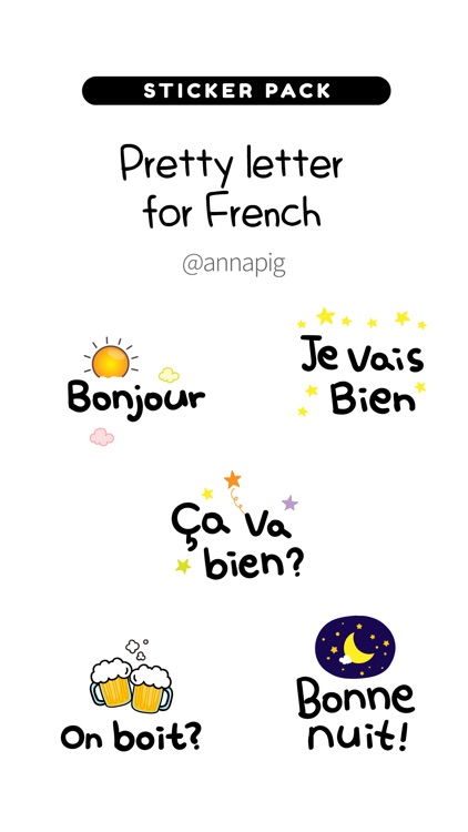 Pretty letter for French