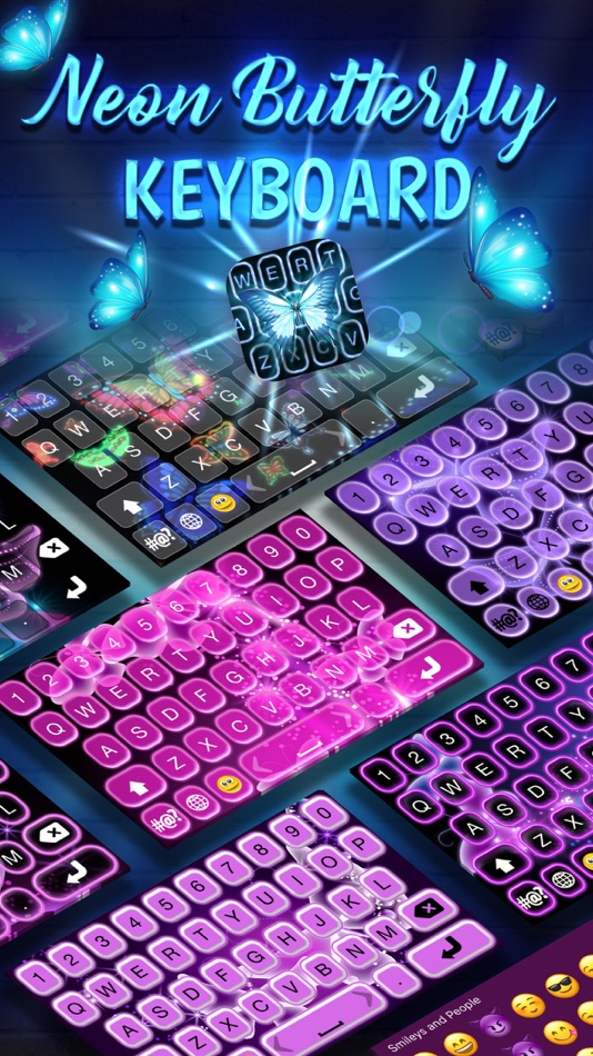 Neon Butterfly Keyboard - 1.0 - (iOS)