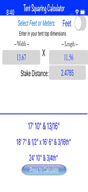 Squaring calculator store