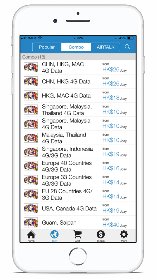 #5. AIRSIM ROAM (iOS) 由: Shinetown Telecommunication Ltd