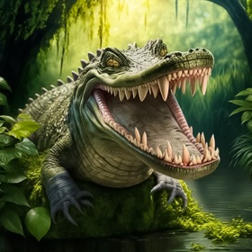 Capturas... (4) Hungry Crocodile Wild Animal