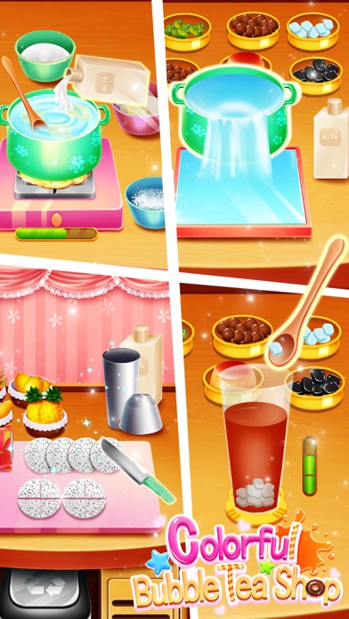Colorful Bubble Tea Shop Screenshot