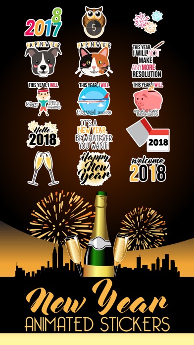 New Year Animated Stickers app screenshot
