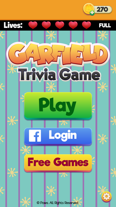 Screenshot #1 pour Garfield Trivia Free Game