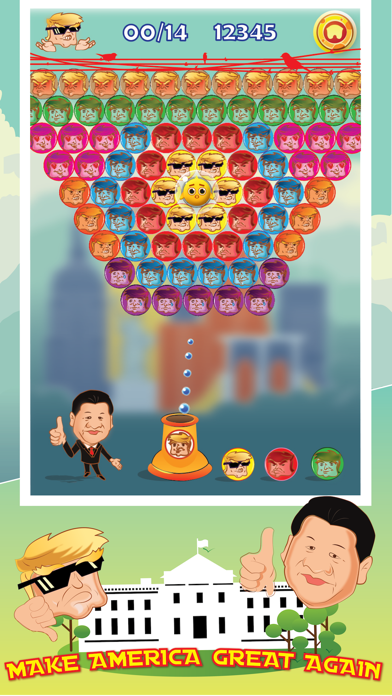Bubble Shooter: Donald Trump and Xi Jinping screenshot 2