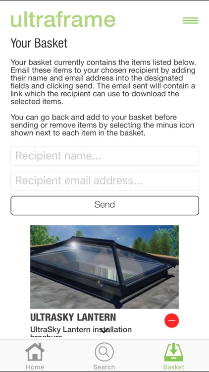 Ultraframe Installer App