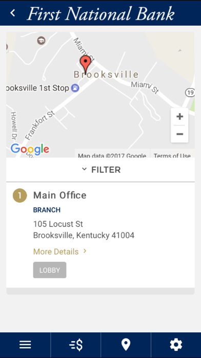 1st National Bank Brooksville Screenshot