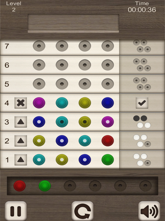 MM - Master of Mind (3-8 pins) iPad screenshot