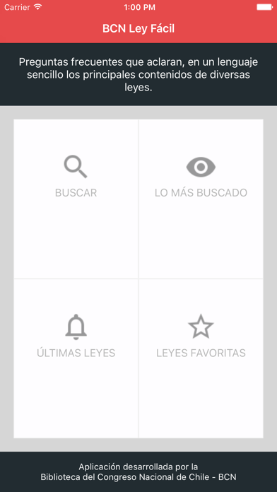 Screenshot #1 pour Ley fácil, Chile