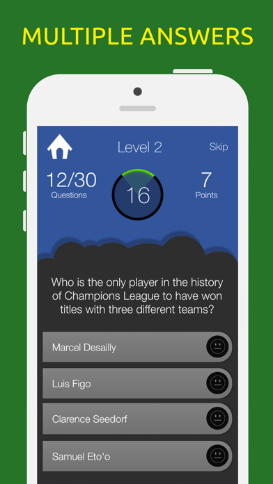Football Quiz Test Trivia Game Screenshot