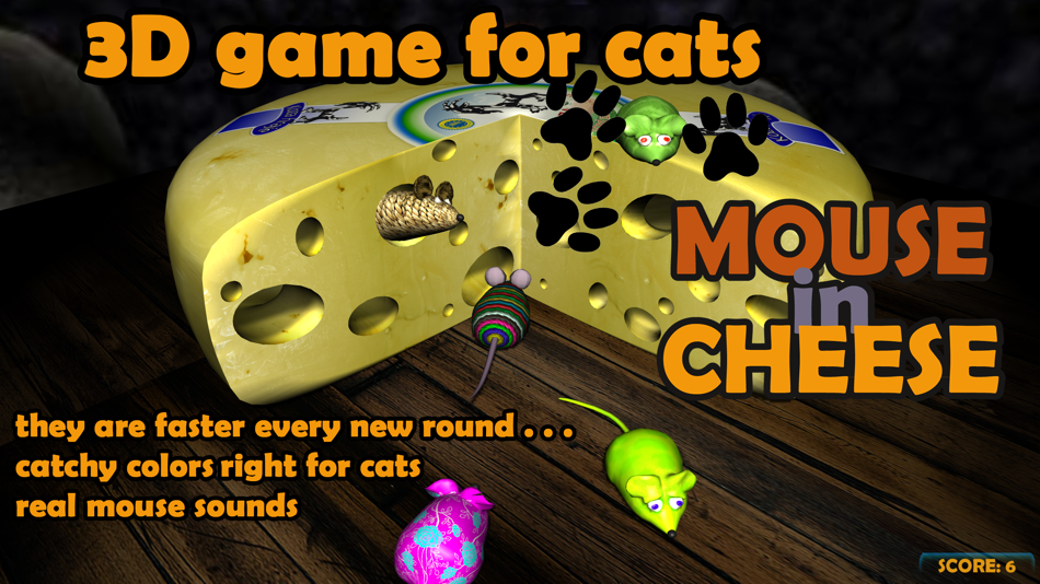 Mouse in Cheese - 3D game for cats - 0.1.6 - (iOS)