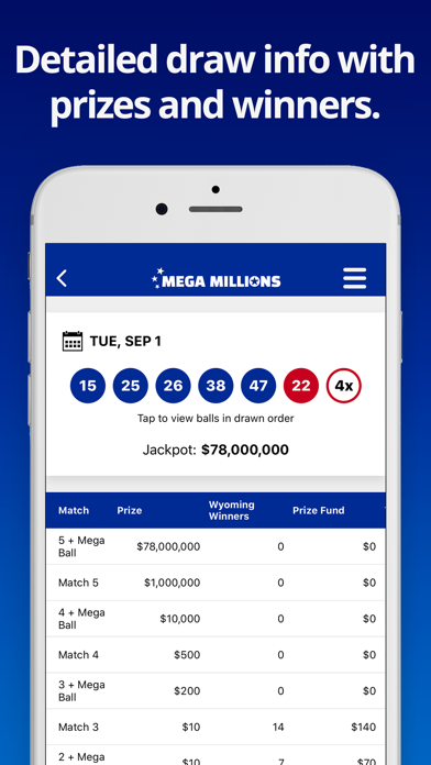 Mega Millions Lottery Screenshot