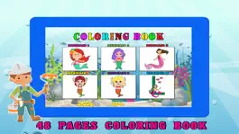 Game screenshot Mermaid Coloring Book Learning Game For Kids Girls apk