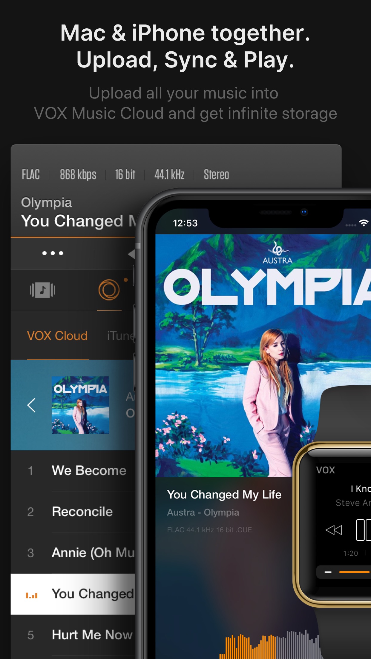 Screenshot do app VOX – MP3 & FLAC Music Player