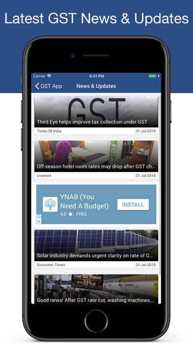 GST App - Search Verify & Save Screenshot