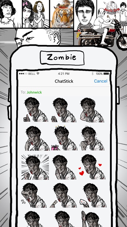 Jookgru Zombie Sticker Emoji Keyboard By ChatStick