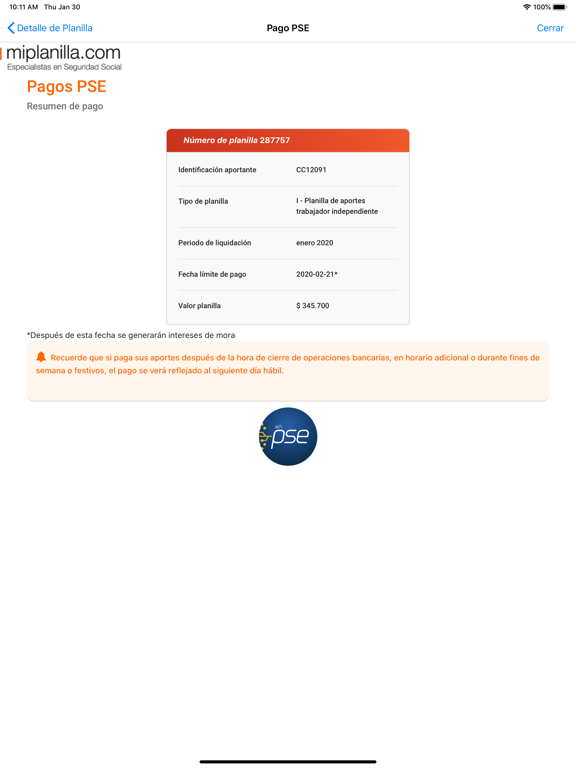 miplanilla iPad screenshot 6 - Productivity app