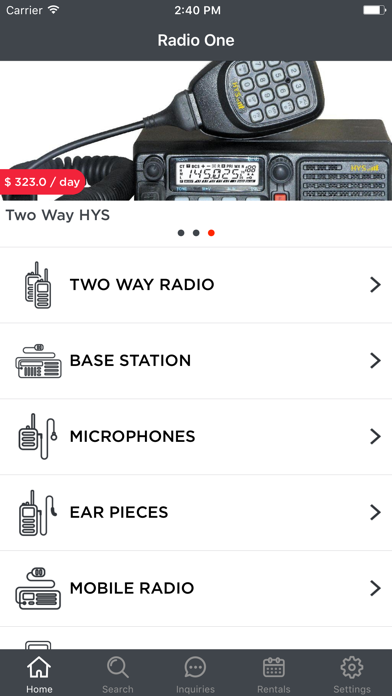 Screenshot #1 pour Radio One - Rent and Inquire radios from Radio1
