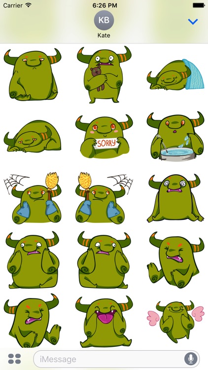 Marvin the Monster Stickers - Ogre emojies!