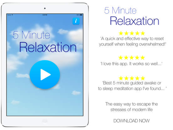 5 Minute Relaxation iPad screenshot 5 - Health & Fitness app