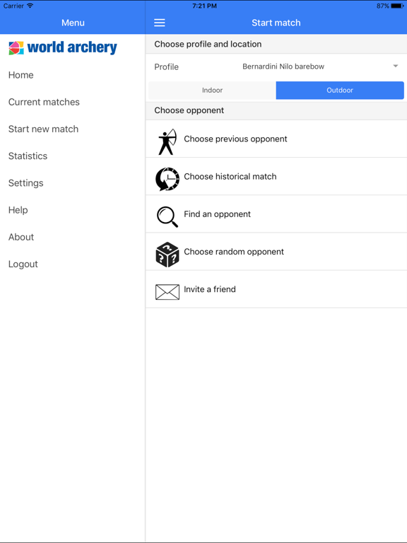 head2head archery iPad screenshot 3 - Sports app