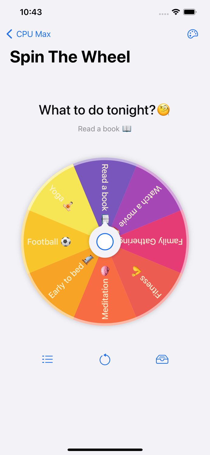 CPU Max x mobile Spin Wheel
