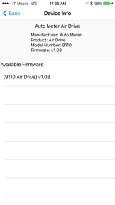 AutoMeter Firmware Update Tool screenshot