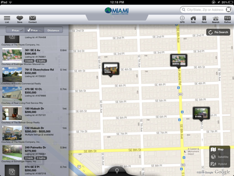 MIAMI Mobile Real Estate App for iPad - náhled