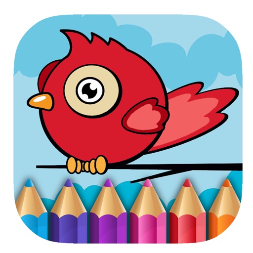 Bird Coloring Page Game For Kids Education icon