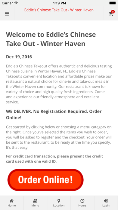 How to cancel & delete Eddie's Chinese Take Out from iphone & ipad 1