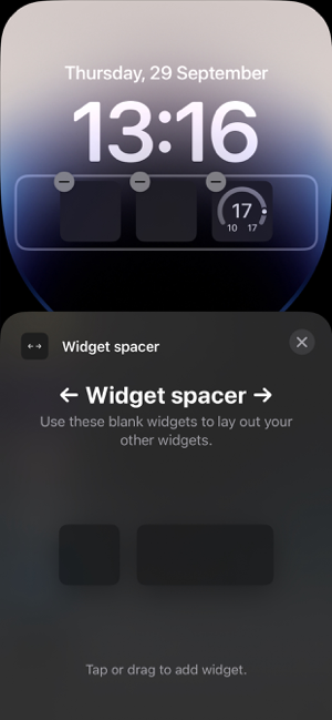 ‎Widget spacer - empty, clear! Screenshot