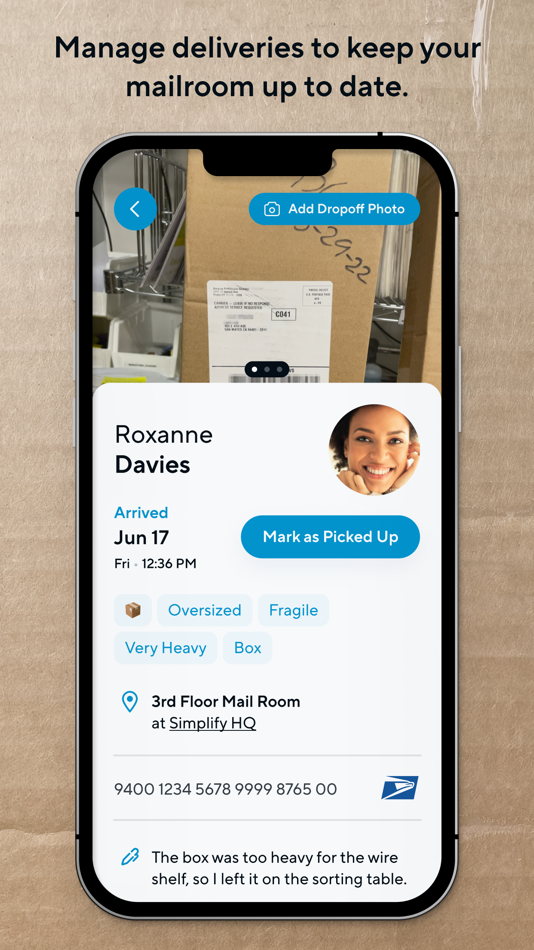 #5. Verkada Mailroom (iOS) Ved: Verkada Inc.