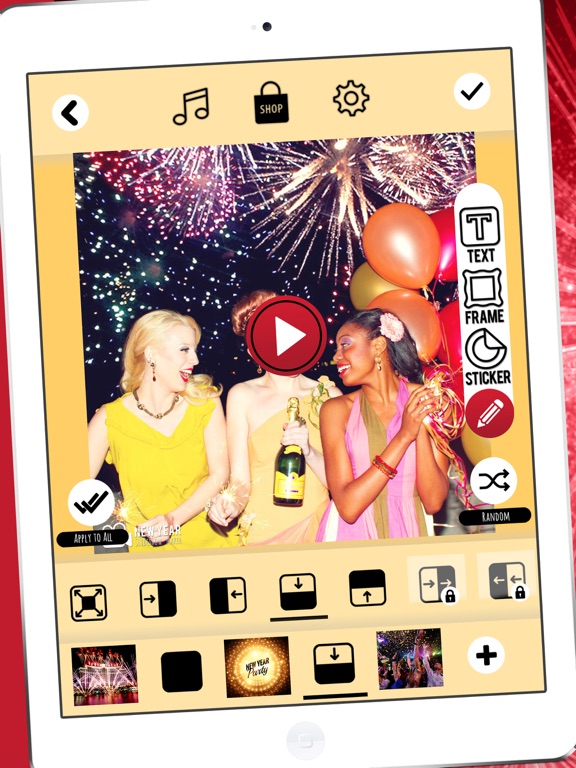 Screenshot #4 pour Nouvelle Année Diaporama - Éditeur Vidéo