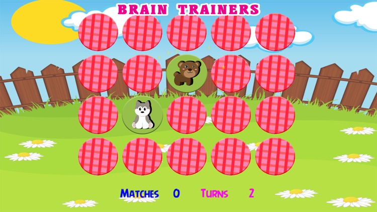 Animals Memory Matching Game - Brain Trainers