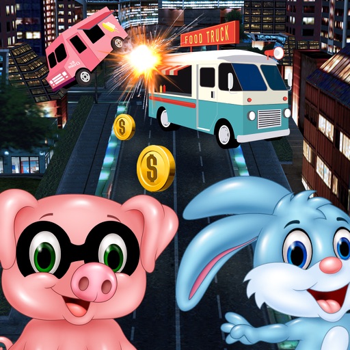 3D Rabbit Street Racer Escape Police Free Games Icon