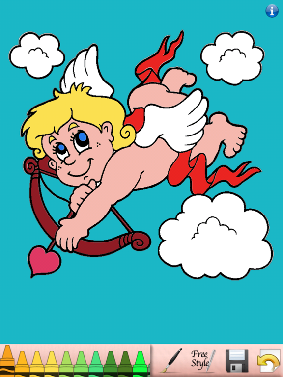 Valentines Coloring Book iPad screenshot