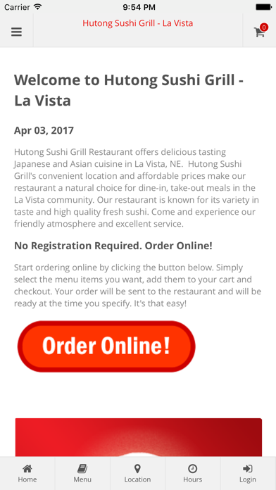 Screenshot #1 pour Hutong Sushi & Grill La Vista