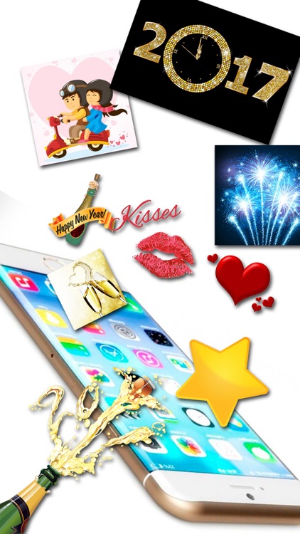 New Year's Stickers - Happy Holidays