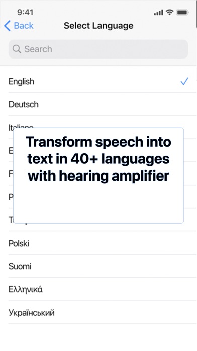 Hear Boost: Live Transcribe Screenshot