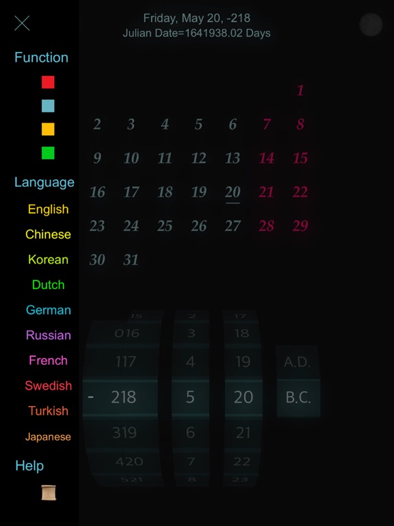 Screenshot #4 pour Calendrier : 4500 BC à 4500 AD