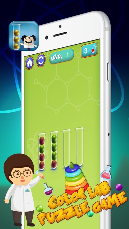 Color Lab Puzzle Game: Bubble Tower of Hanoi screenshot-3