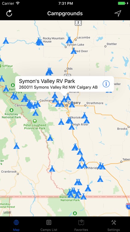 Alberta – Campgrounds & RV Parks